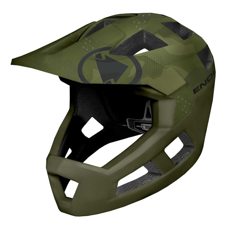Casco Endura Integral Infantil Verde Oliva - ¡Protección Total!