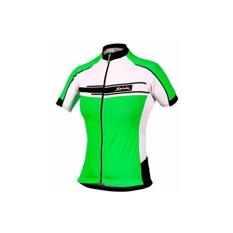 Maillot Ciclista Spiuk Mujer Verde y Blanco: ¡Rinde al Máximo!