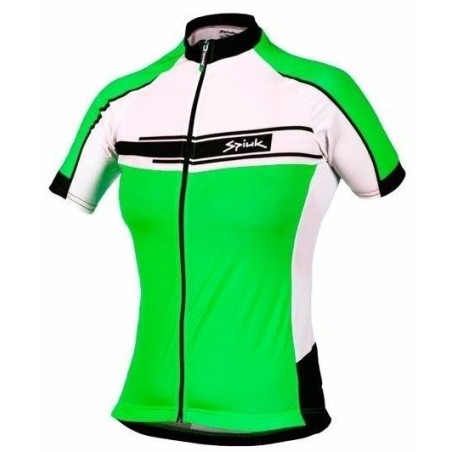 Maillot Ciclista Spiuk Mujer Verde y Blanco: ¡Rinde al Máximo!