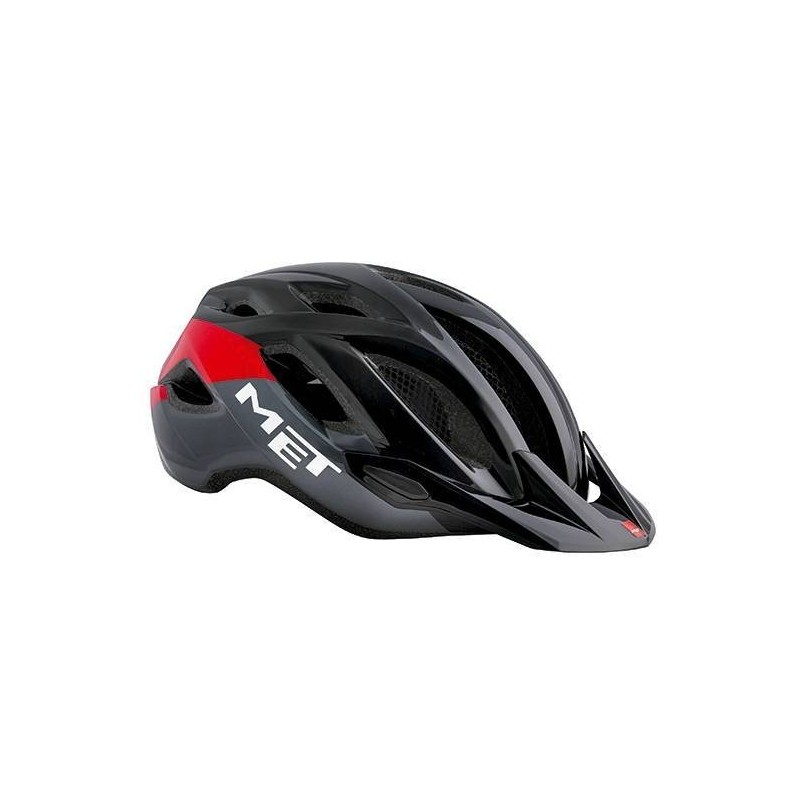 Compra Casco Met Crossover Negro y Rojo 2017 - Seguridad y Estilo