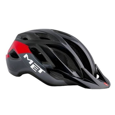Compra Casco Met Crossover Negro y Rojo 2017 - Seguridad y Estilo