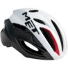 Compra Casco Met Rivale: Ligero y Elegante en Blanco, Negro y Rojo