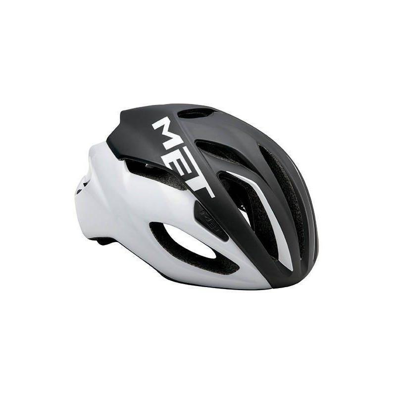 Casco Met Rivale Negro y Blanco: Ligero y Seguro ¡Compra Ahora!