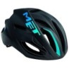 Casco Met Rivale Negro y Cyan: Ligero y Aerodinámico - ¡Compra Ahora!