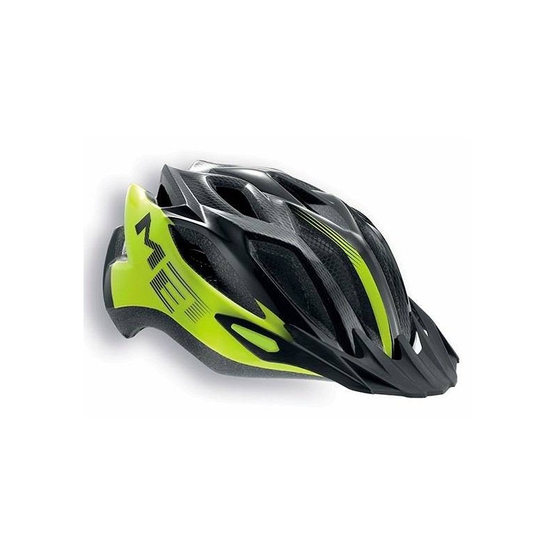 Casco Met Crossover Amarillo y Negro: Seguridad y Estilo - ¡Compra Ahora!