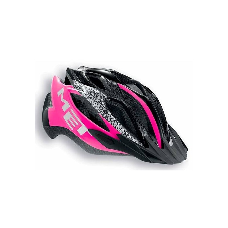 Compra Casco Met Crossover Rosa y Negro - Estilo y Seguridad