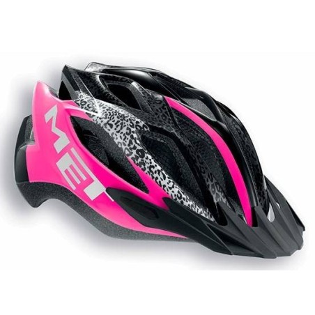 Compra Casco Met Crossover Rosa y Negro - Estilo y Seguridad