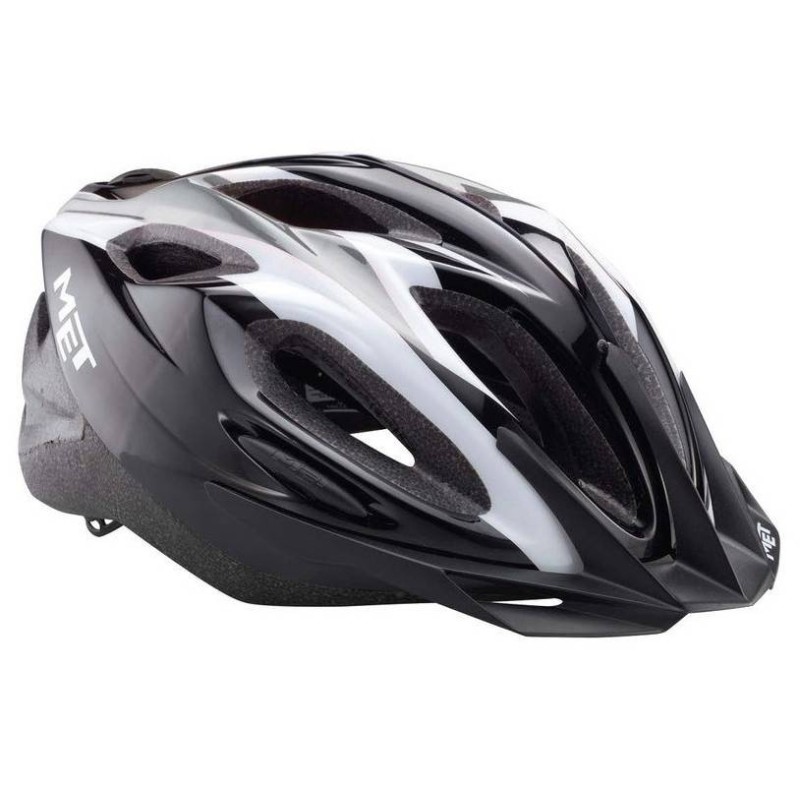 Casco Met Xilo Negro y Blanco: Ligero y Seguro - ¡Compra Ahora!