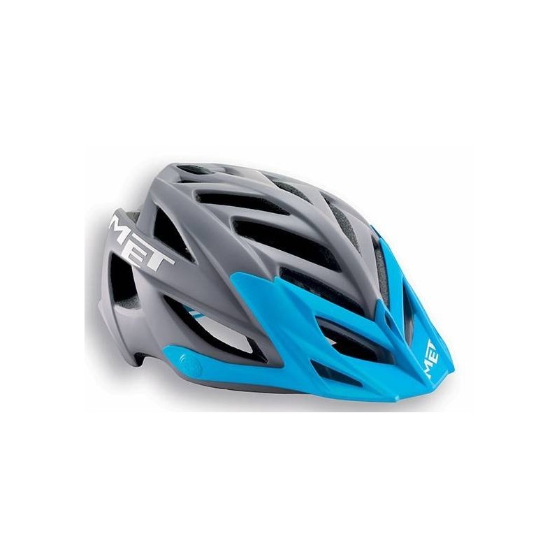 Compra Casco Met Terra Gris y Cyan Mate - Ligero y Seguro