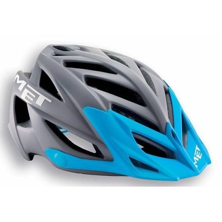 Compra Casco Met Terra Gris y Cyan Mate - Ligero y Seguro
