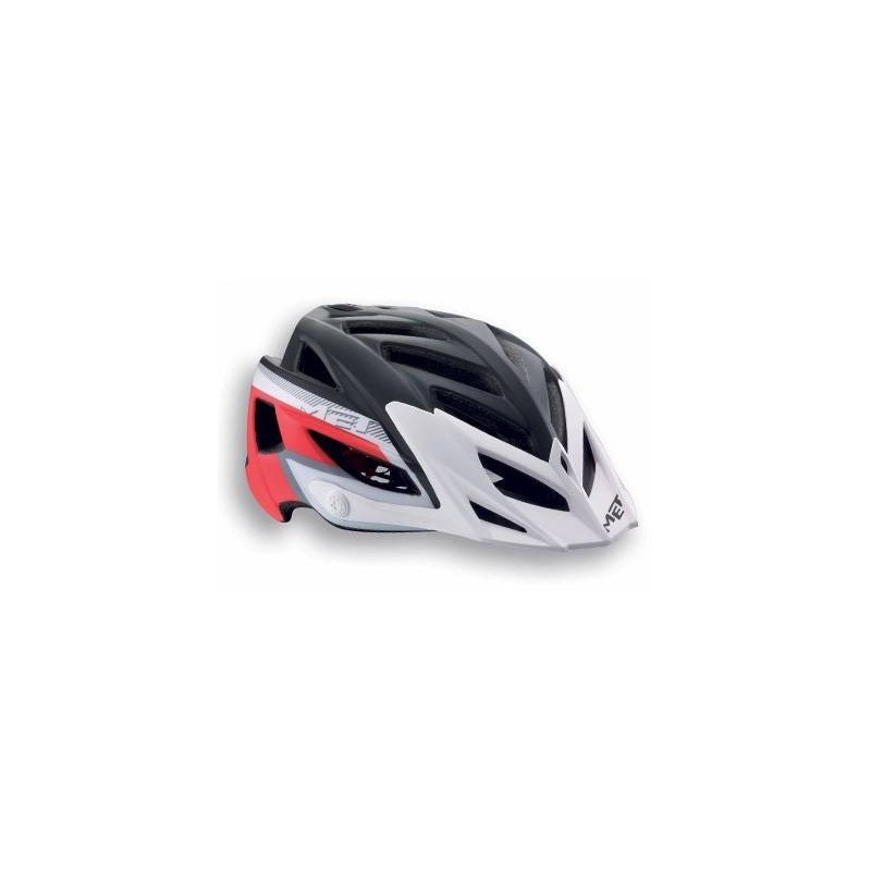 Casco Met Terra Rojo y Blanco Mate: ¡Seguridad y Estilo!