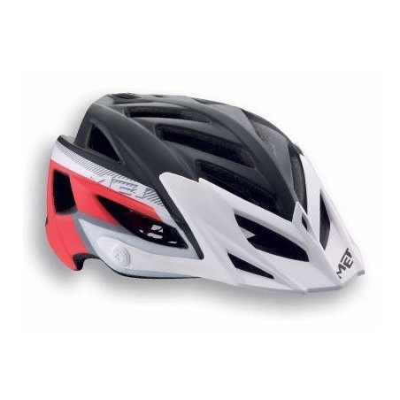 Casco Met Terra Rojo y Blanco Mate: ¡Seguridad y Estilo!