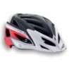 Casco Met Terra Rojo y Blanco Mate: ¡Seguridad y Estilo!
