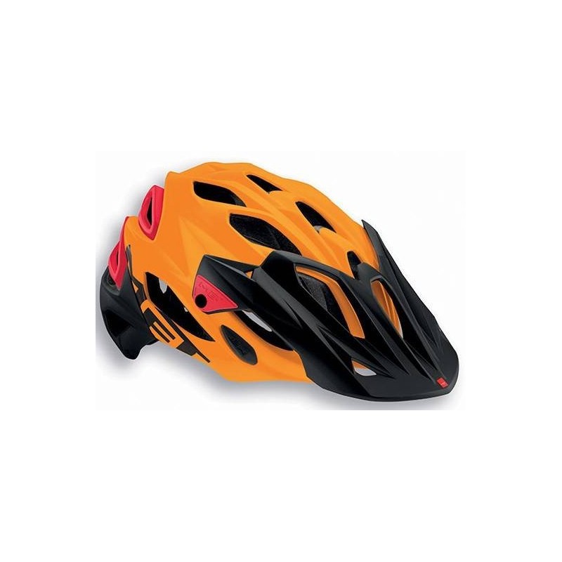 Compra Casco Met Parabellum Naranja y Rojo: Estilo y Seguridad