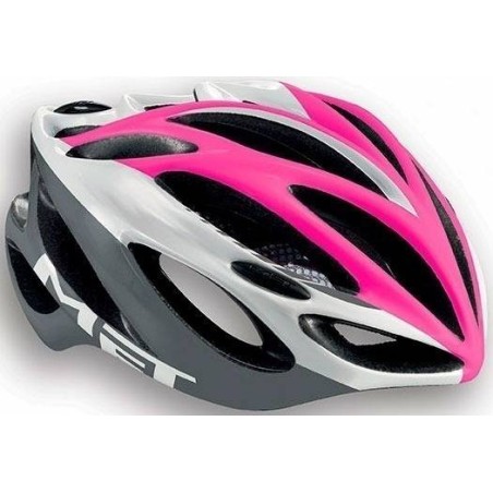 Casco Met Inferno Rosa Blanco: Ligero y Seguro, ¡Compra Ya!