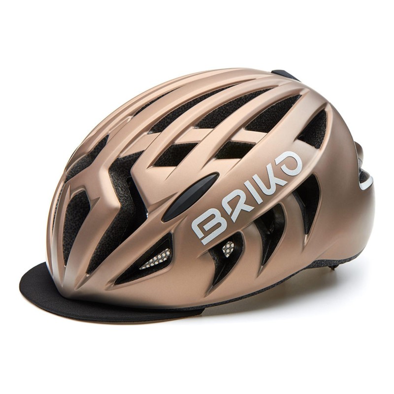 Casco Briko Aries City: Estilo y Seguridad en Bronce Mate