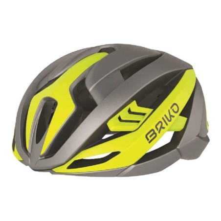 Compra Casco Briko Quasar 2020 Gris Amarillo ¡Máxima Protección!