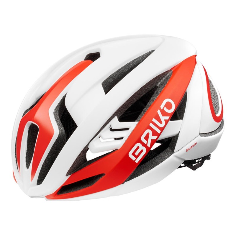 Casco Briko Quasar 2020 Blanco Rojo: Seguridad y Estilo ¡Compra Ya!