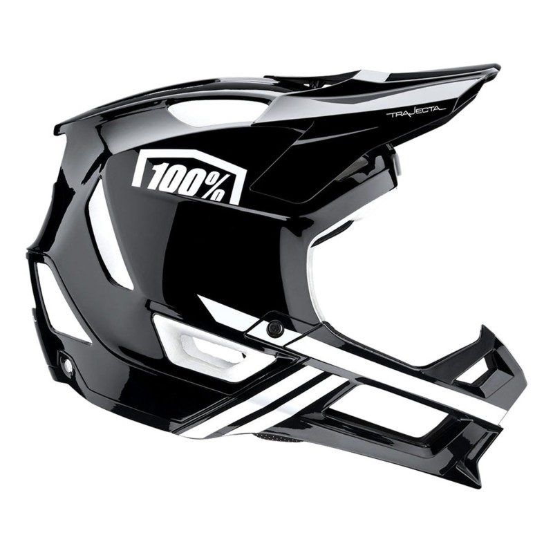 Casco 100% Trajecta Blanco Negro: Seguridad y Estilo - ¡Compra Ya!