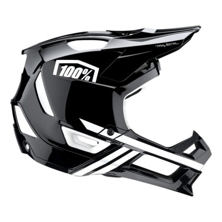 Casco 100% Trajecta Blanco Negro: Seguridad y Estilo - ¡Compra Ya!