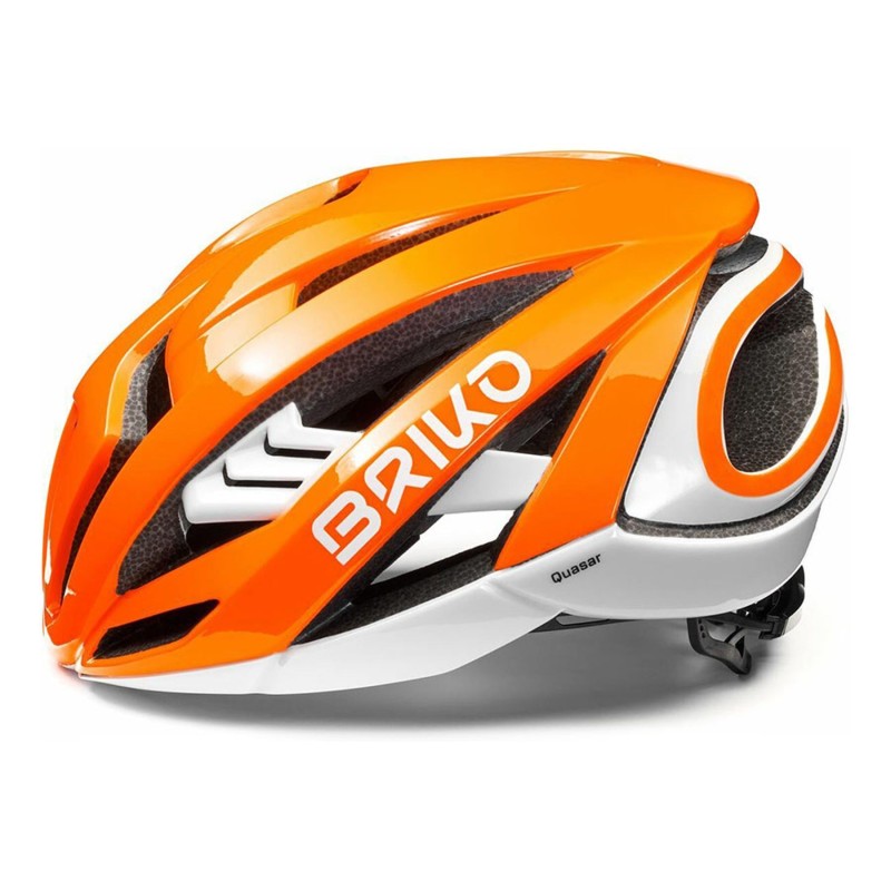 Casco Briko Quasar Naranja Blanco: Seguridad y Estilo ¡Compra Ya!