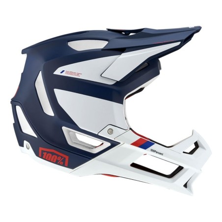 Casco 100% Trajecta Negro Azul Blanco - Seguridad y Estilo ¡Compra Ya!