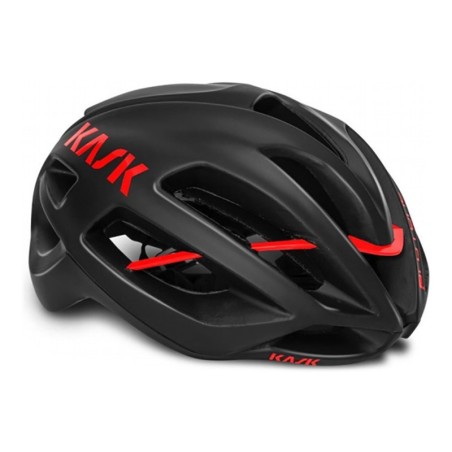 Casco Kask Protone Negro Mate Rojo: Ligero y Aerodinámico - ¡Compra Ya!
