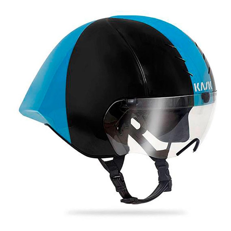 Casco Kask Mistral Negro Azul Claro: Ligero y Aerodinámico - ¡Compra Ahora!