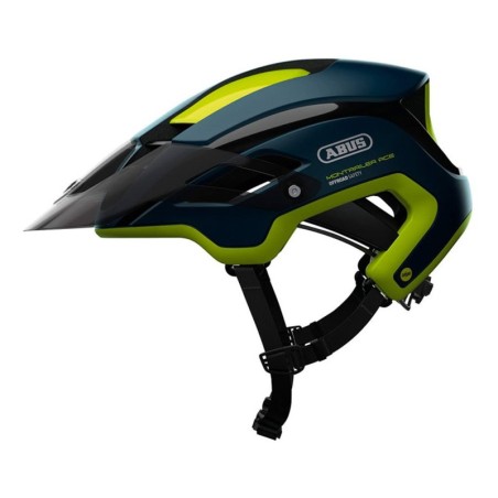 Compra Casco Abus Montrailer ACE MIPS Azul Amarillo - Seguridad y Estilo
