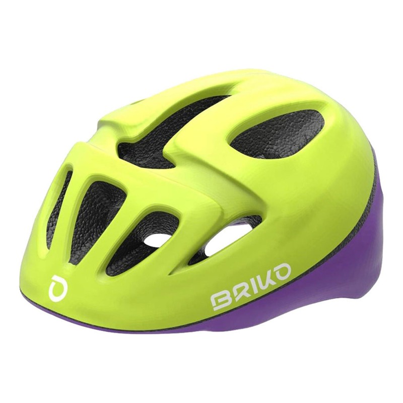 Casco Briko Fury Verde Lila Infantil: ¡Seguridad y Estilo!