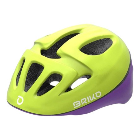 Casco Briko Fury Verde Lila Infantil: ¡Seguridad y Estilo!