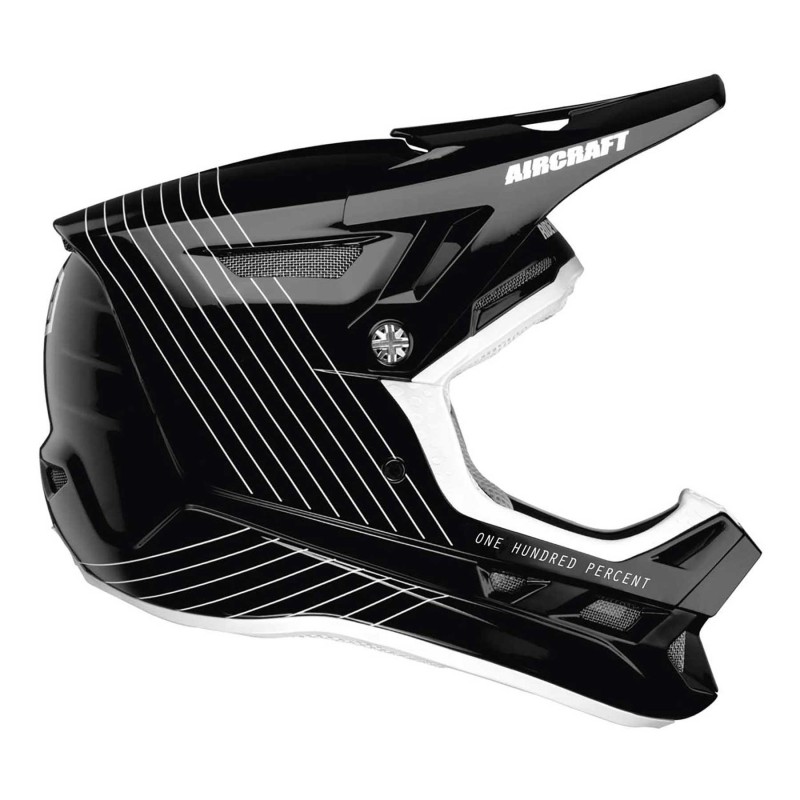 Compra Casco 100% Composite: Ligero y Seguro en Negro/Blanco