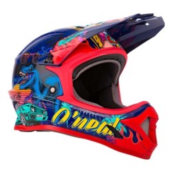 Casco O'Neal Sonus Rojo Azul Infantil: ¡Protección y Estilo!