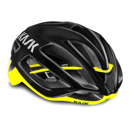 Compra Casco Kask Protone Negro Amarillo Fluo: Ligero y Seguro