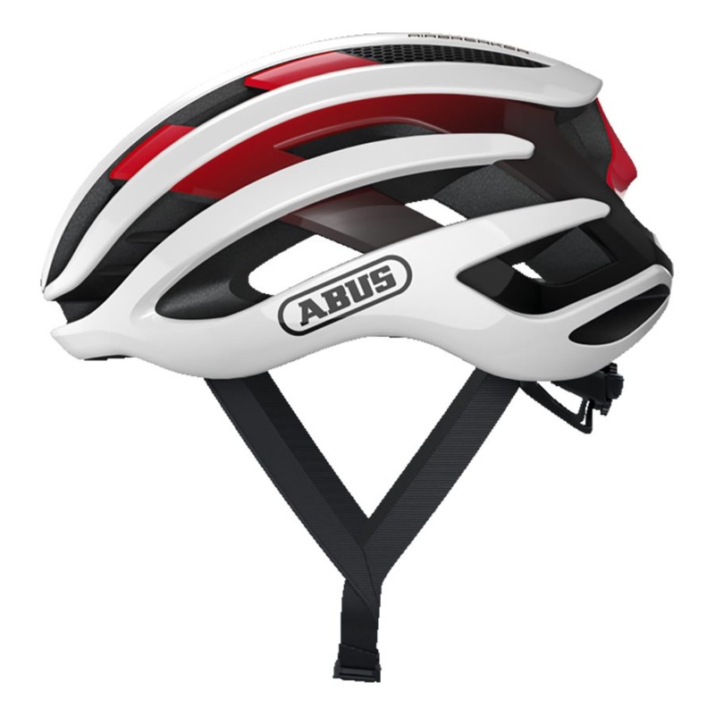 Casco Abus AirBreaker Blanco Rojo: Ligero y Seguro - Compra Ahora
