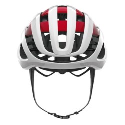 Casco Abus AirBreaker Blanco Rojo: Ligero y Seguro - Compra Ahora